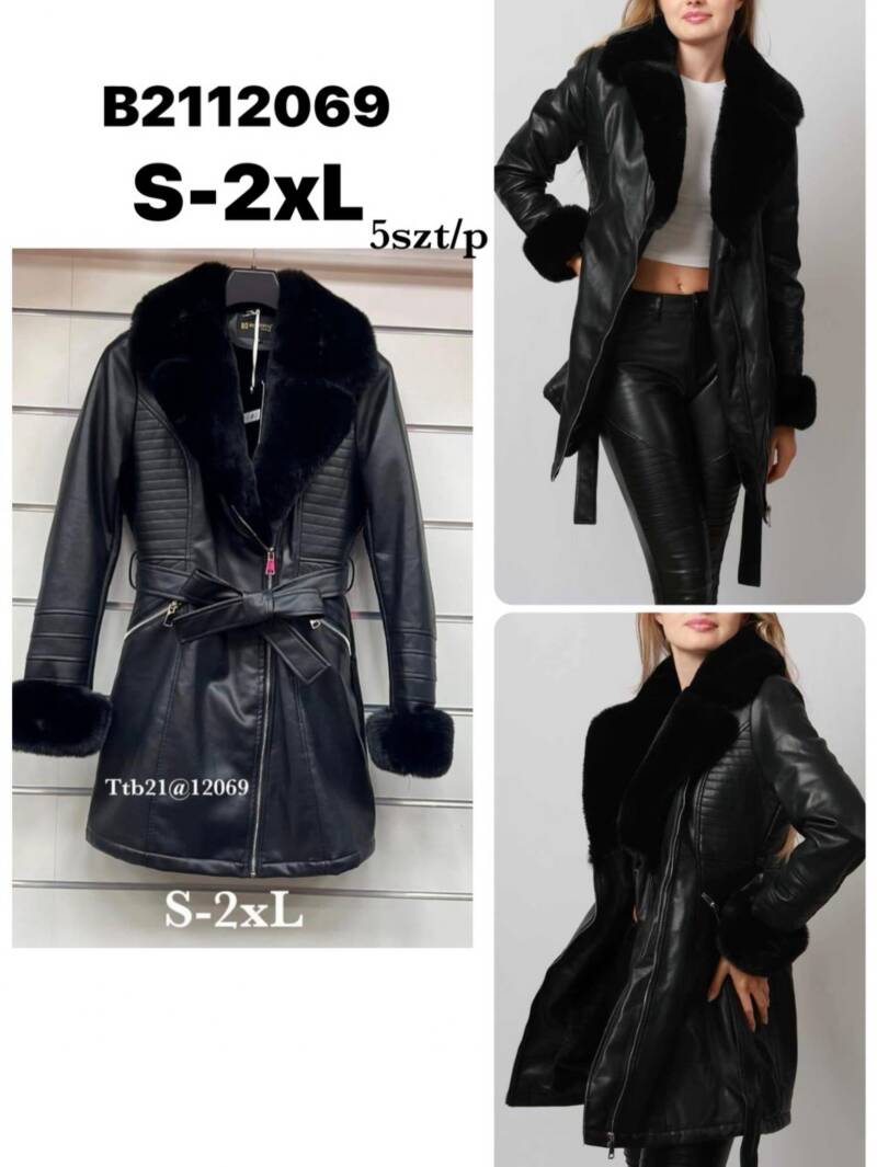 Kurtki damskie skórzana Roz S-2XL, 1 Kolor Paczka 5 szt 